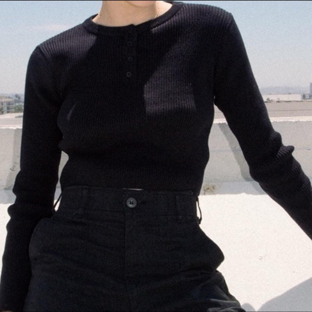 Brandy Cropped Button Up Knit Top